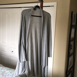 Long, open front Cardigan